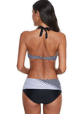 Black and White Polka Dot Two Piece Bikini Set