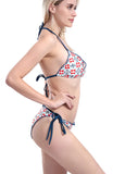 Floral Halter String Triangle Bikini