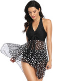 Mesh Swimdress Two Piece Tankini