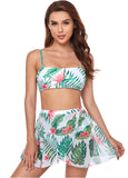 Floral Bikini Set with Beach Wrap